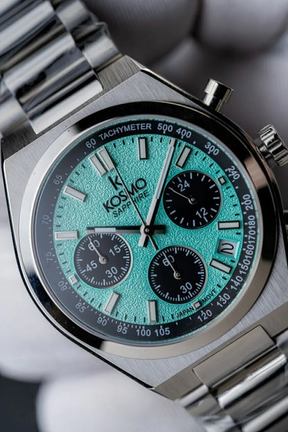 Reloj Kosmo 645-7– Cronógrafo Dial Black & Blue